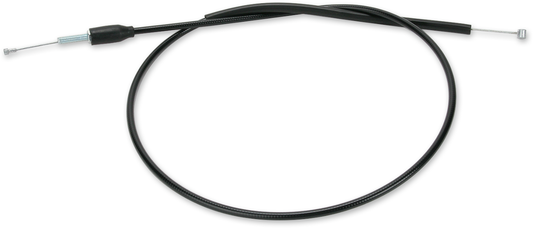 Parts Unlimited vinyl clutch cable for Suzuki motorcycles, showing the black cable with connectors on each end.
