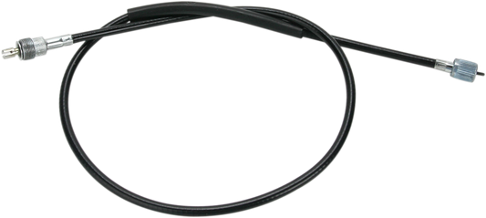 Parts Unlimited speedometer cable for GN, GS, GT, PE motorcycles, showing the coiled cable and connector ends.