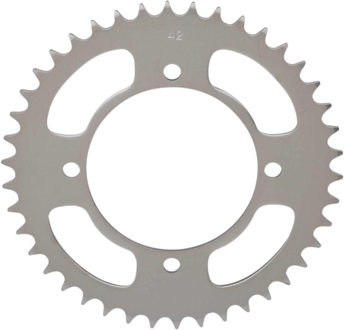 Parts Unlimited rear sprocket for Honda, 42-tooth motorcycle sprocket, high-quality metal part for drivetrain replacement.