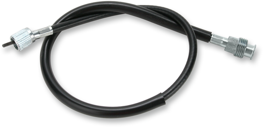 Parts Unlimited tachometer cable for GS/Tempter motorcycles, part number 34940-45210, shown connected to the engine.
