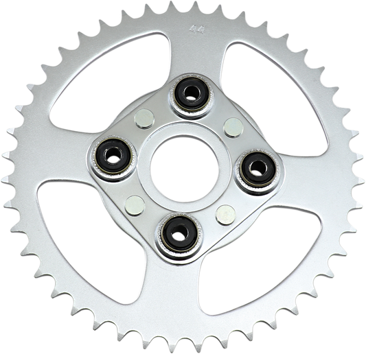 Parts Unlimited rear sprocket with 44 teeth for Honda motorcycles, featuring durable metal construction and precise gear fit.