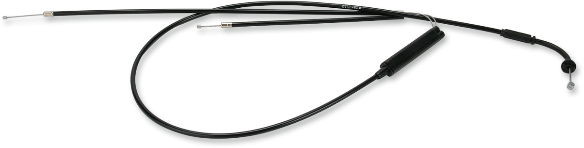 Parts Unlimited vinyl covered throttle cable for '69-'75 TS250 motorcycle, showing the cable with protective vinyl coating.