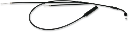 Parts Unlimited vinyl covered throttle cable for '69-'75 TS250 motorcycle, showing the cable with protective vinyl coating.