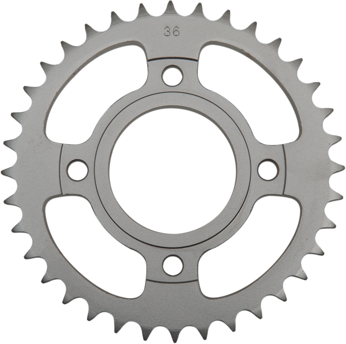 PARTS UNLIMITED rear sprocket for Honda with 36 teeth, featuring durable metal construction and gear teeth for motorcycle drivetrain.