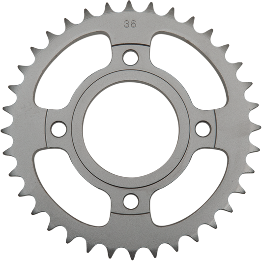 PARTS UNLIMITED rear sprocket for Honda with 36 teeth, featuring durable metal construction and gear teeth for motorcycle drivetrain.