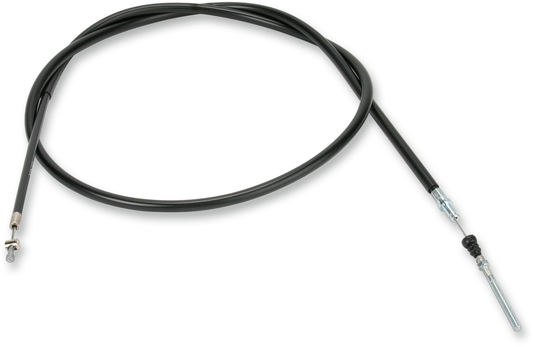 Black vinyl rear brake cable for Yamaha motorcycle, Parts Unlimited brand, compatible with model 59V-26341-00.