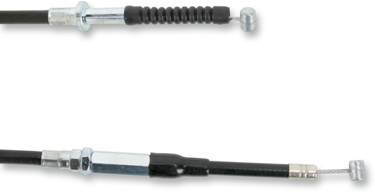 Parts Unlimited vinyl clutch cable for Kawasaki motorcycles, durable replacement part with branding visible.