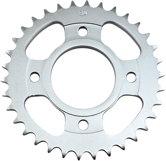 Parts Unlimited rear sprocket with 34 teeth for Honda motorcycles, showing the metal sprocket with gear teeth.