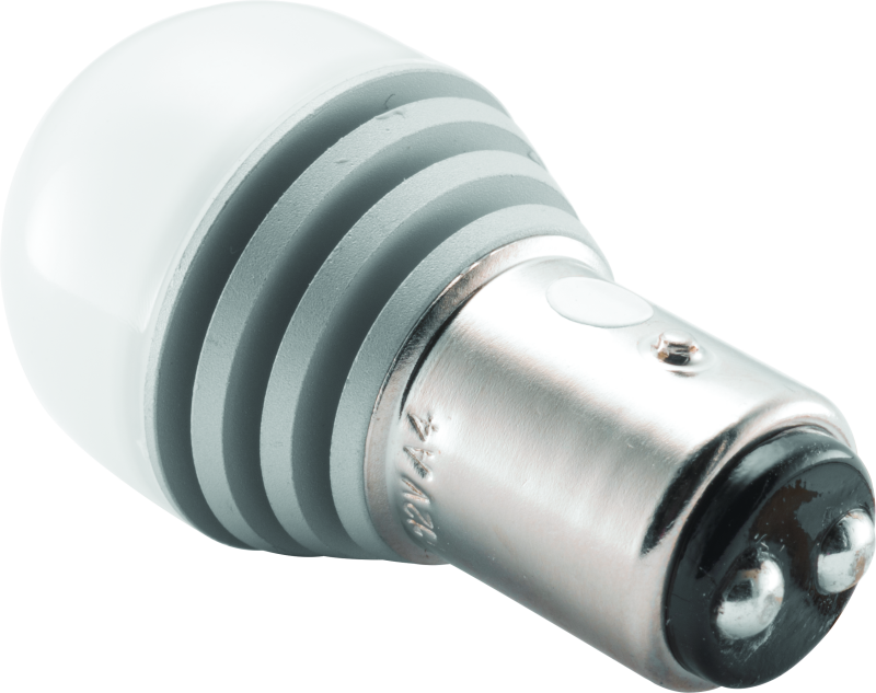 Kuryakyn LED turn signal bulb for motorcycles, two-circuit white 1157 bulb, PowerSports replacement for enhanced visibility.
