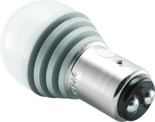 Kuryakyn LED turn signal bulb for motorcycles, two-circuit white 1157 bulb, PowerSports replacement for enhanced visibility.