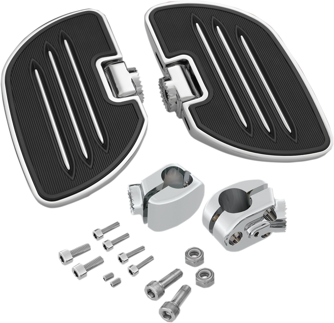 Chrome highway board engine cover for Honda GL1800 motorcycle, designed by Bill's Exhausts, shown on a sleek chrome engine component.