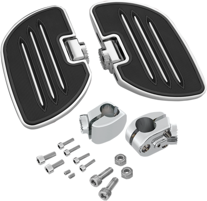Chrome highway board engine cover for Honda GL1800 motorcycle, designed by Bill's Exhausts, shown on a sleek chrome engine component.