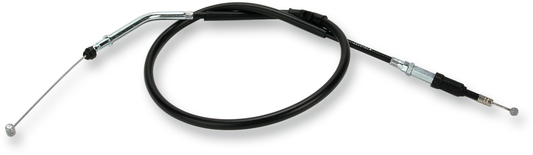 Parts Unlimited vinyl clutch cable for Suzuki motorcycles, showing the black cable with metal ends and protective vinyl coating.