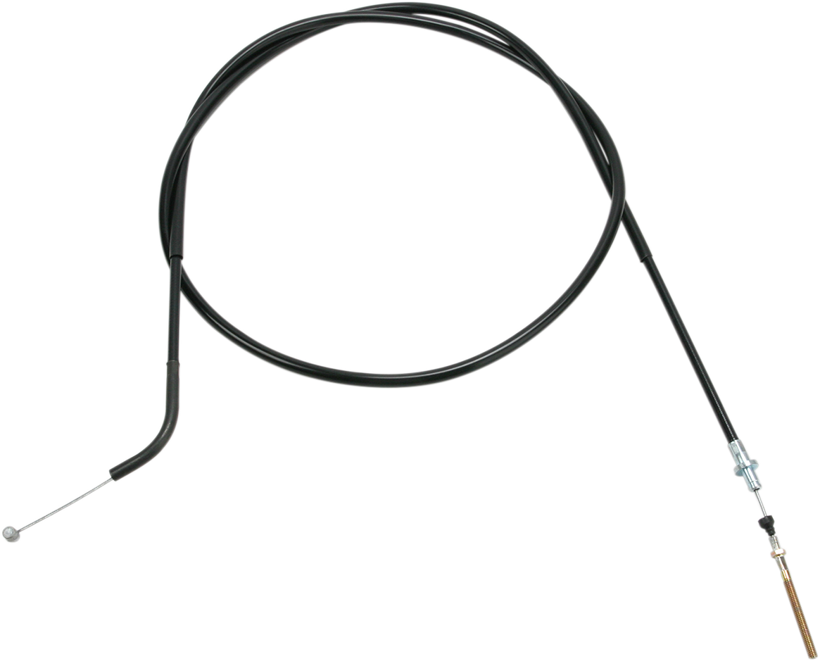 Parts Unlimited rear vinyl brake cable for Yamaha 3HN motorcycles, detailed view of the durable cable and connector.