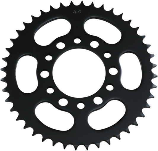 Rear 44-tooth sprocket for Yamaha motorcycles by PARTS UNLIMITED, featuring durable metal construction and precise gear fit.