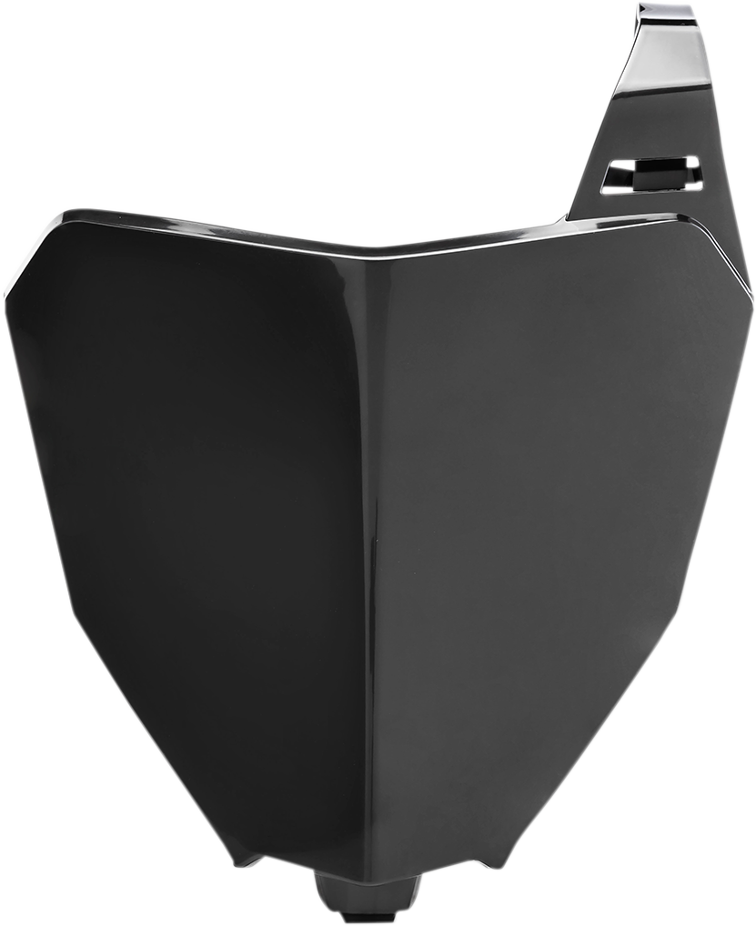 Black Acerbis front number plate for motorcycle, designed for body mounting and featuring the product code 2780390001.