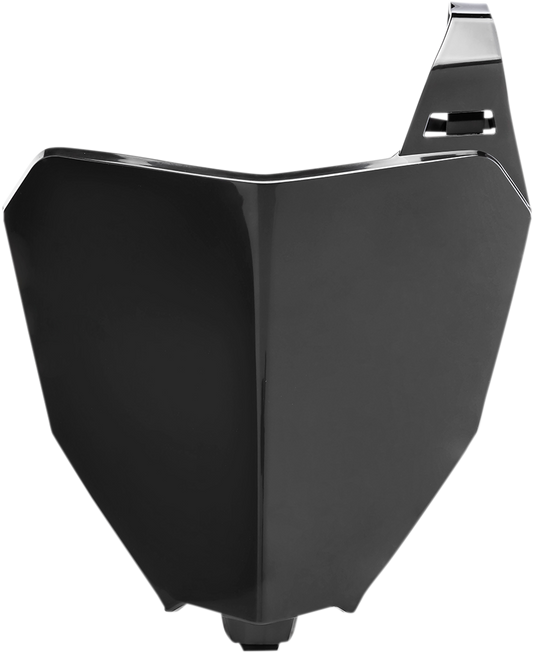 Black Acerbis front number plate for motorcycle, designed for body mounting and featuring the product code 2780390001.