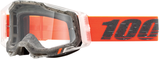 Bill's Exhausts Racecraft 2 goggles in clear lens, designed for racing or motocross, with a sleek and durable frame.