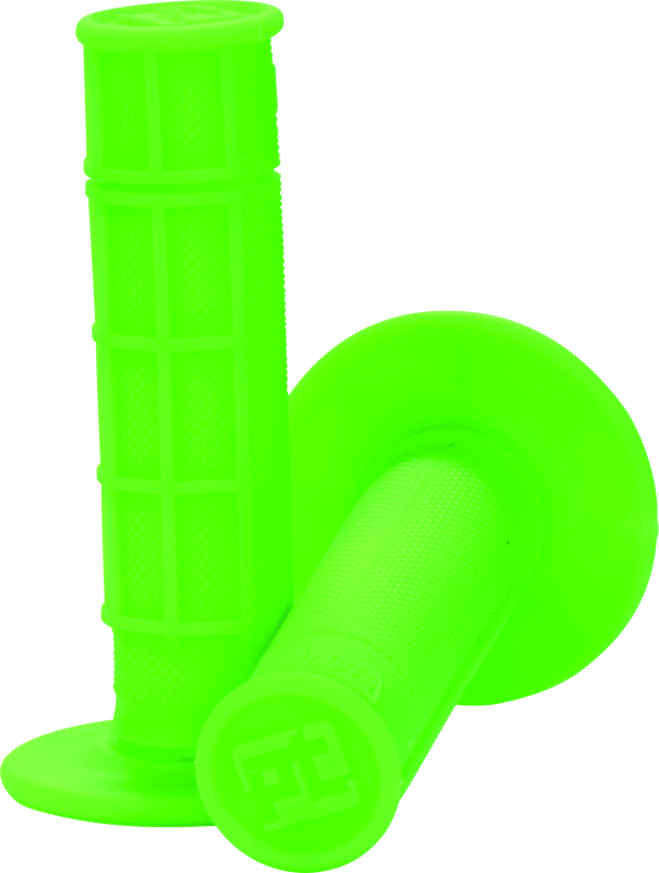 ProTaper 1/2 Waffle Grips in neon green for bikes, featuring textured surface for better grip and control.