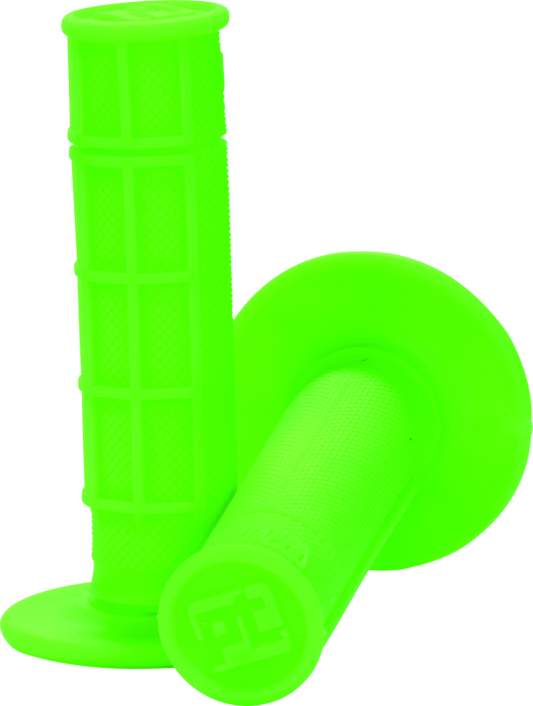 ProTaper 1/2 Waffle Grips in neon green for bikes, featuring textured surface for better grip and control.