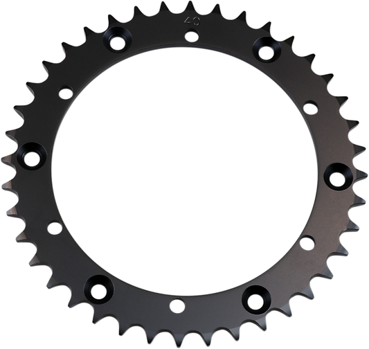 Parts Unlimited 40-tooth rear sprocket for Yamaha motorcycles, durable metal gear with teeth for smooth riding and chain engagement.
