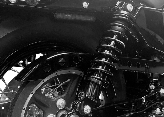 Legend Suspension REVO-A adjustable XL coil suspension in black, 14 inches long, showcasing the durable coil and suspension components.