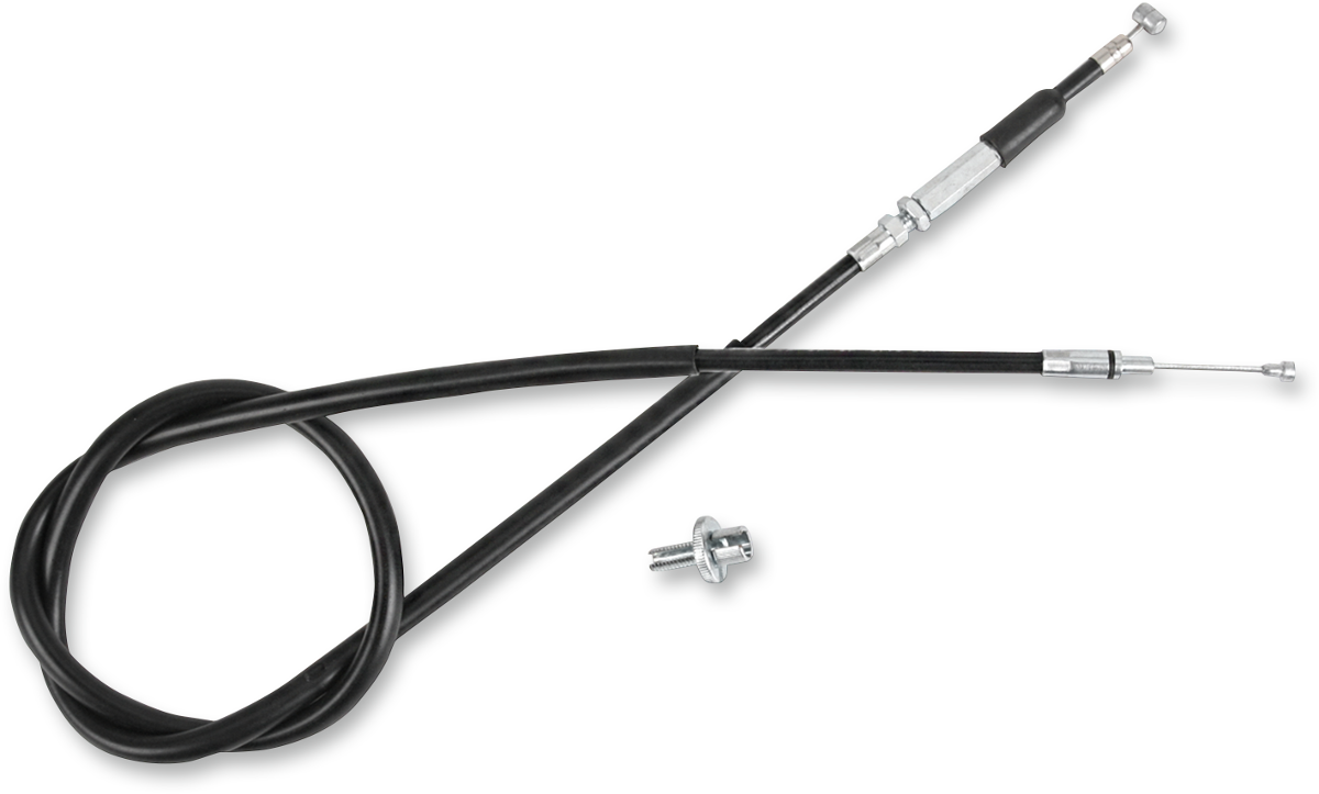 Parts Unlimited vinyl clutch cable for Honda, durable black cable with metal fittings, designed for reliable clutch operation.