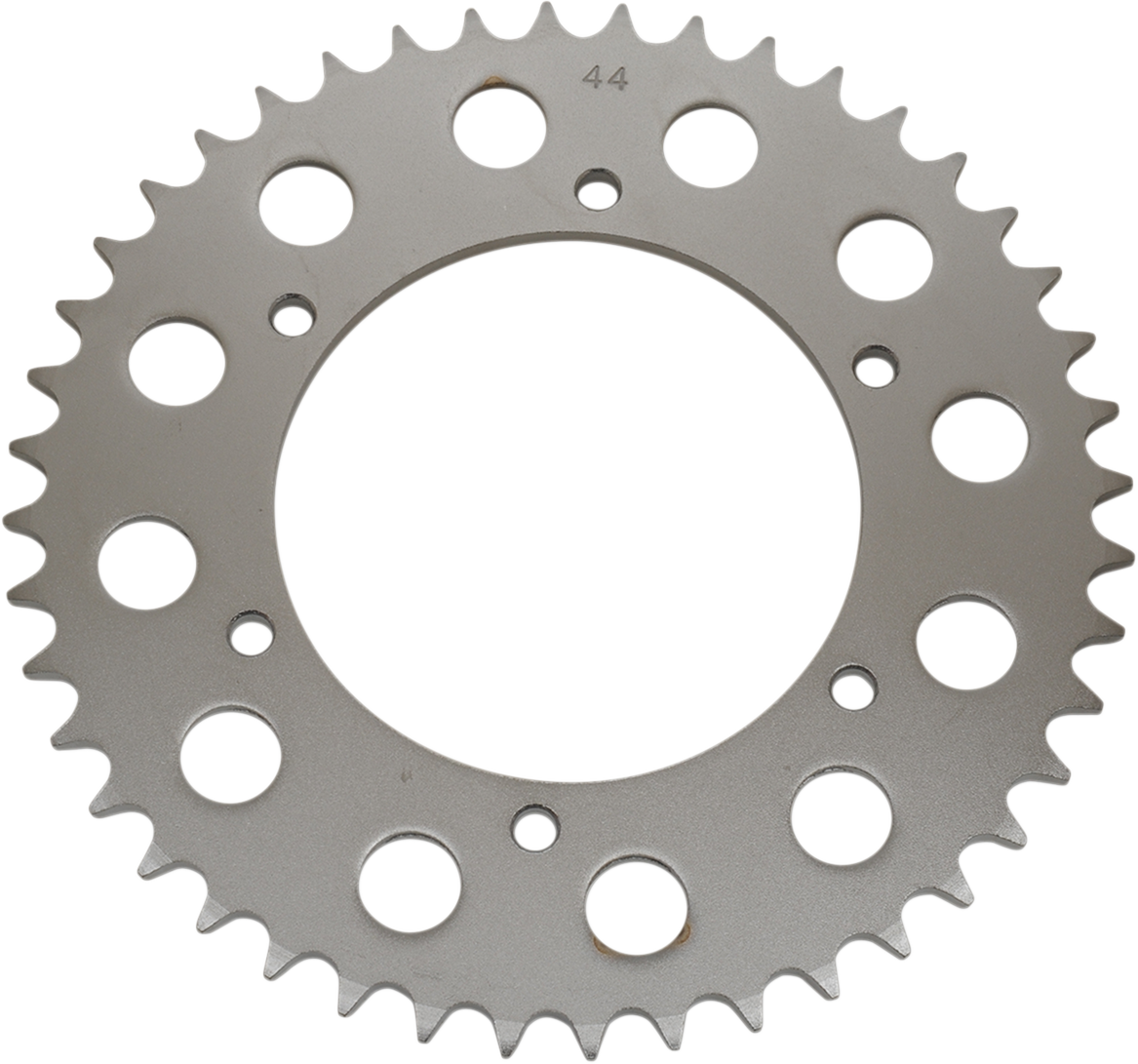Kawasaki 42041-1191 rear sprocket by PARTS UNLIMITED, 44-tooth, high-grade hardened steel for motorcycle durability.