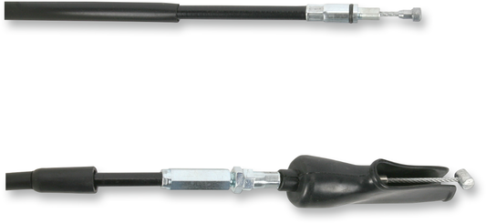 Parts Unlimited vinyl clutch cable for Yamaha motorcycle, showing a close-up of the black cable with connectors.