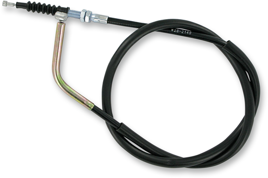 Parts Unlimited vinyl clutch cable for Kawasaki motorcycles, part #54011-1295, shown with detailed black vinyl coating.