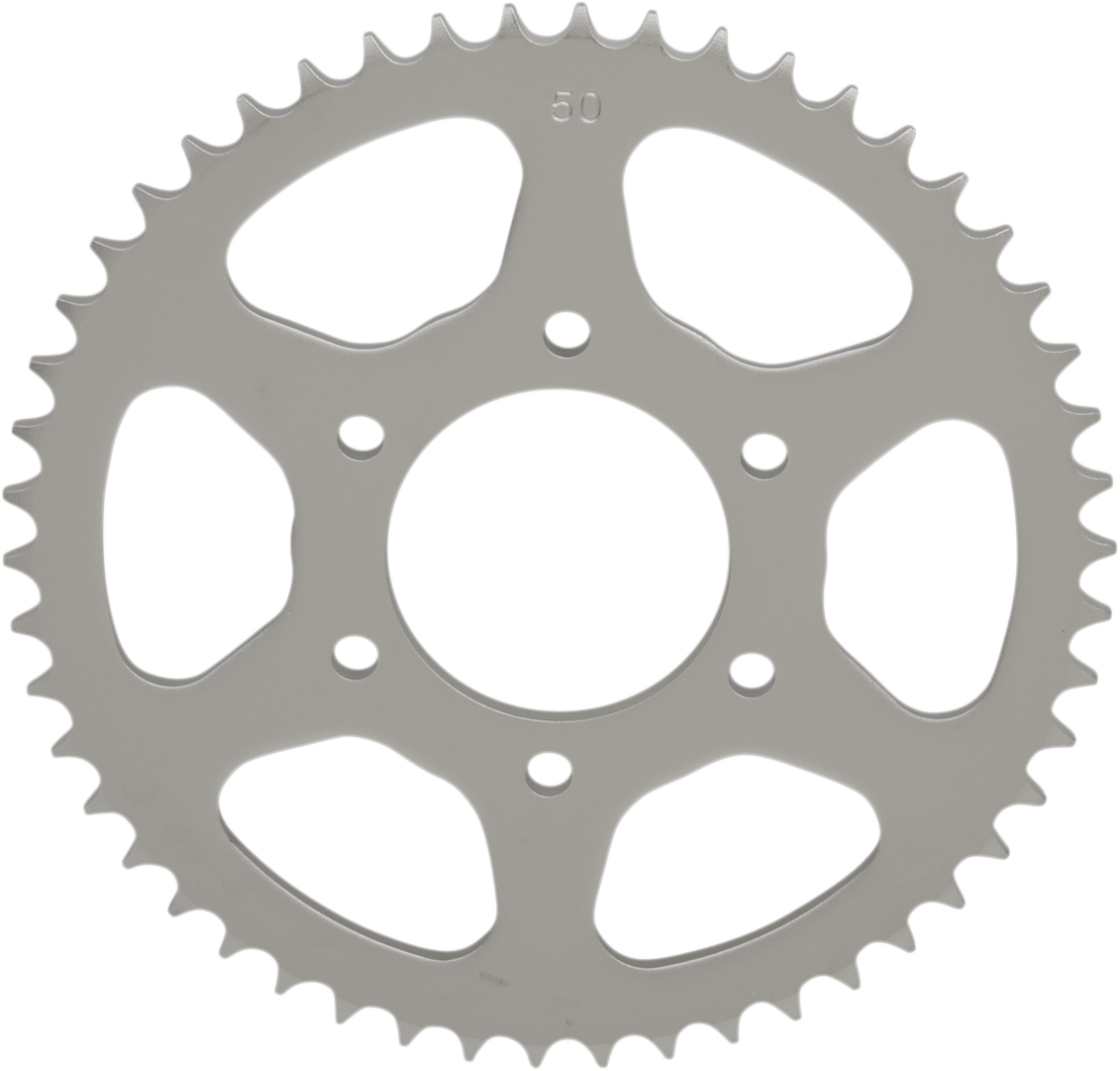 PARTS UNLIMITED 50-tooth rear sprocket for Kawasaki 42041-146, durable metal gear for motorcycle drivetrain.
