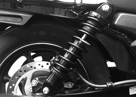Legend Suspension Revo Street shocks, 12-inch heavy-duty black suspension shocks for trucks and off-road vehicles.