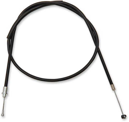 Parts Unlimited vinyl clutch cable for Yamaha motorcycles, showing the black cable with connectors on each end.