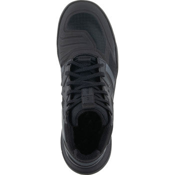 Black Alpinestars Speedflight shoe in US size 10.5 with sleek design and textured details, showcasing athletic footwear style.