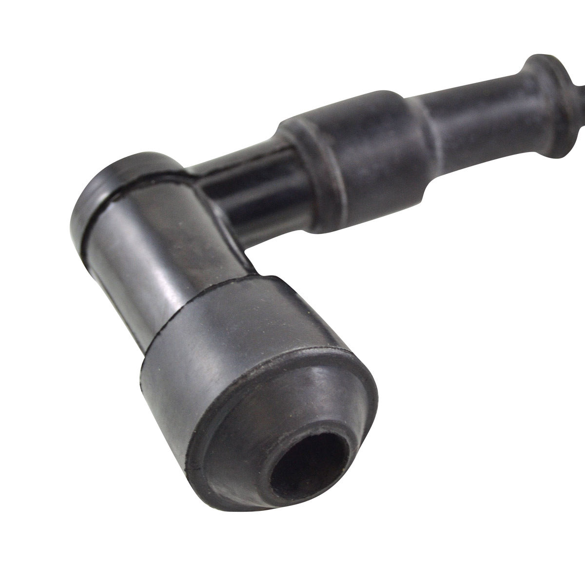 RM STATOR RM07100 spark plug cap for automotive ignition systems, showing the black plastic cap with metal connector.