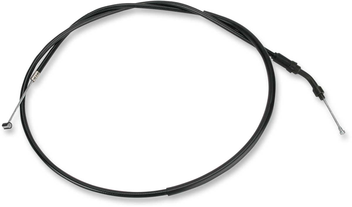 Parts Unlimited vinyl clutch cable for Yamaha motorcycles, showing the coiled cable with protective vinyl coating.