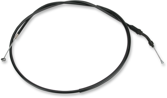 Parts Unlimited vinyl clutch cable for Yamaha motorcycles, showing the coiled cable with protective vinyl coating.