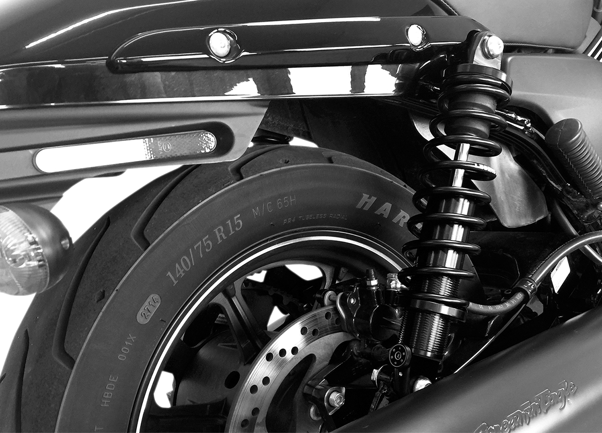 Legend Suspension REVO-A Street Shock, 13-inch black coilover suspension component for motorcycles.