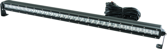 QuadBoss 31.5-inch single row LED light bar with combo beam, rugged outdoor lighting for off-road vehicles and trucks.