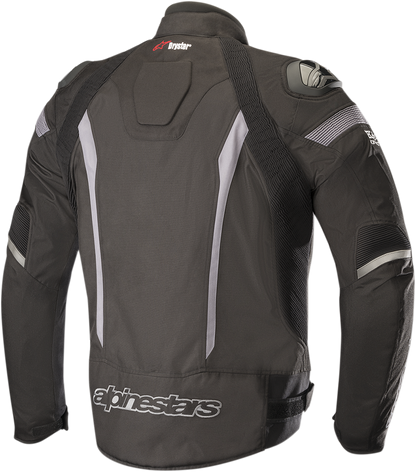 Alpinestars T-Missile Drystar® black motorcycle jacket in 2XL with adjustable collar and protective padding.
