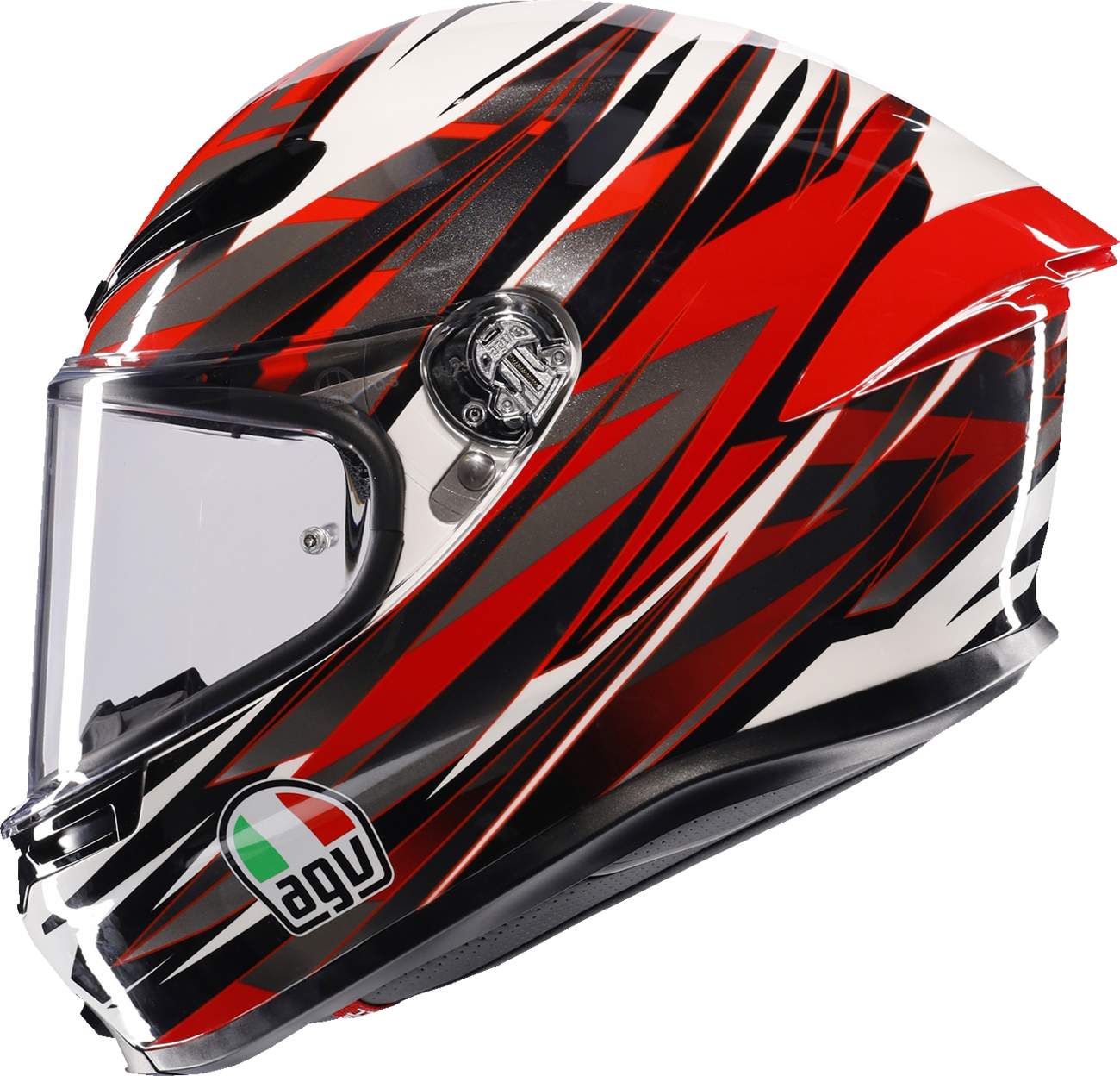 AGV K6 S Helmet Reeval White/Red/Gray 2XL – Advanced Safety and Aerodynamics