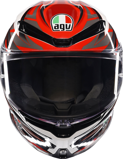 AGV K6 S Helmet Reeval White/Red/Gray 2XL – Advanced Safety and Aerodynamics