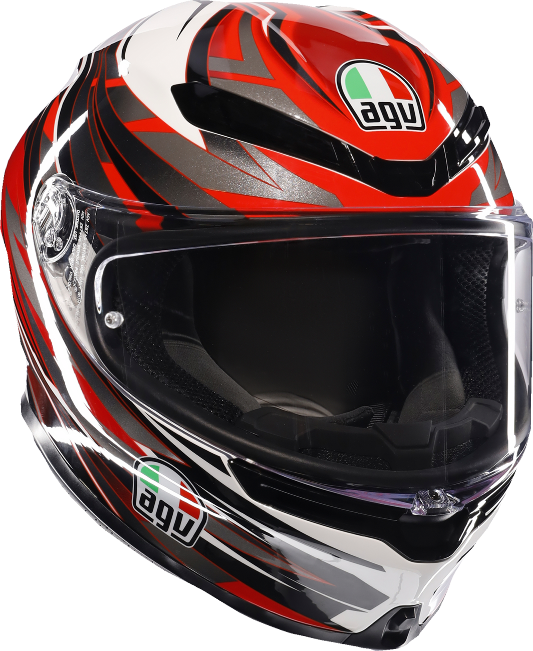 AGV K6 S Helmet Reeval White/Red/Gray 2XL – Advanced Safety and Aerodynamics
