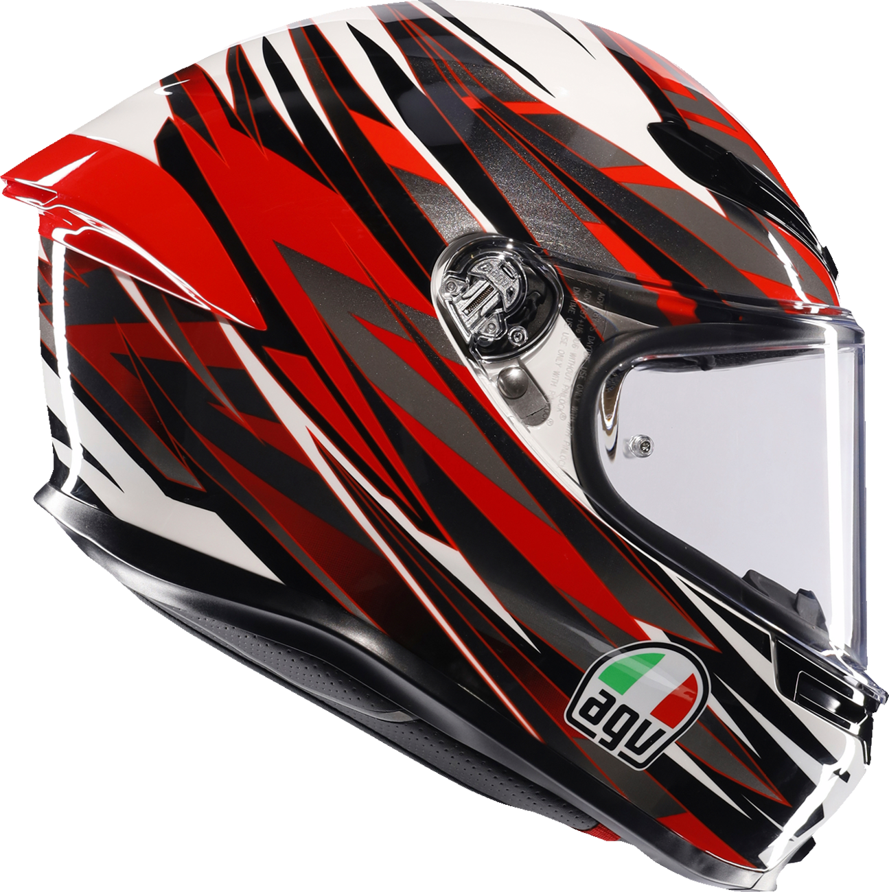 AGV K6 S Helmet Reeval White/Red/Gray 2XL – Advanced Safety and Aerodynamics
