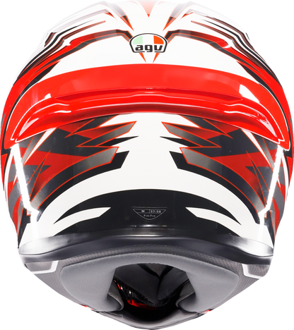 AGV K6 S Helmet Reeval White/Red/Gray 2XL – Advanced Safety and Aerodynamics