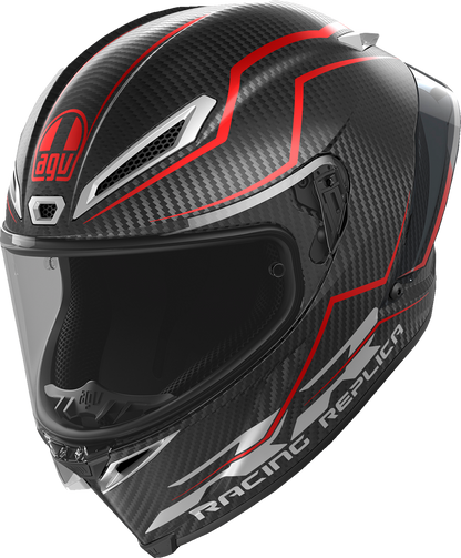 AGV Pista GP RR Intrepido Matte Carbon/Black/Red Motorcycle Helmet - Small (Part Number 2118356002-019-S)