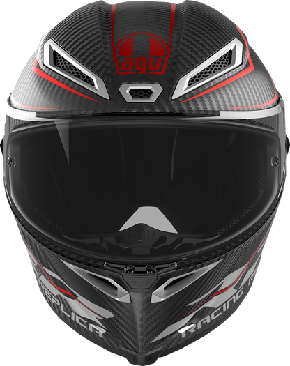 AGV Pista GP RR Intrepido Matte Carbon/Black/Red Motorcycle Helmet - Small (Part Number 2118356002-019-S)