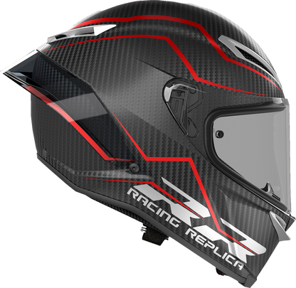 AGV Pista GP RR Intrepido Matte Carbon/Black/Red Motorcycle Helmet - Small (Part Number 2118356002-019-S)