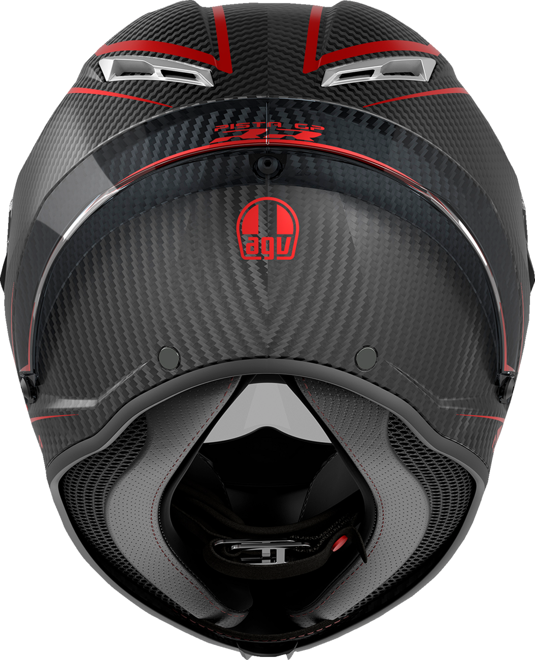 AGV Pista GP RR Intrepido Matte Carbon/Black/Red Motorcycle Helmet - Small (Part Number 2118356002-019-S)