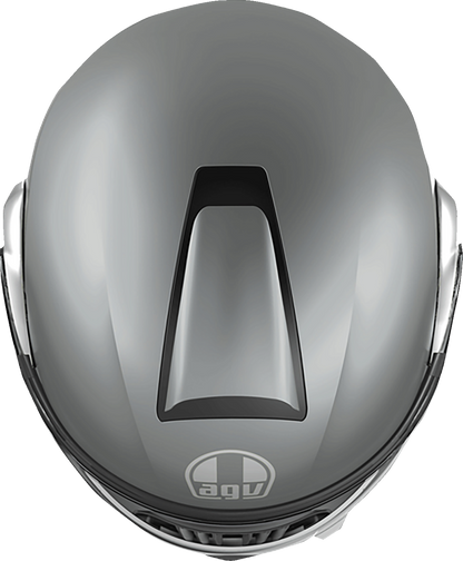 AGV Streetmodular helmet in Levico gray, large size, featuring a sleek design and clear visor.
